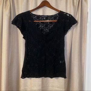 Banana republic medium black lace T-shirt